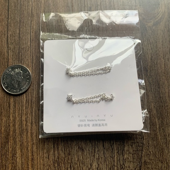 Sterling Silver Chain Earrings - Picture 3 of 7